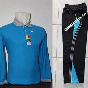 Seragam Olahraga Polos Warna Biru Turkis