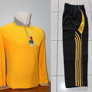 Seragam Olahraga Polos Kuning Lengan Panjang