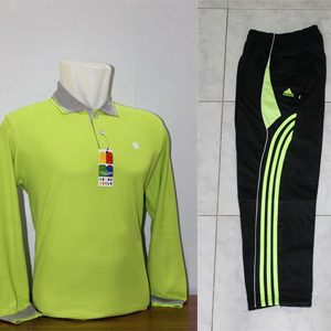 Seragam Olahraga Polos Stabilo Lengan Panjang