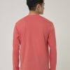 Kaos Polos Pria Lengan Panjang Warna Salem - Gambar 2