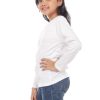 Kaos Polos Anak Lengan Panjang Putih Bersih - Gambar 2