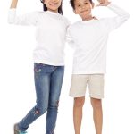 Kaos Polos Anak Lengan Panjang Putih Bersih