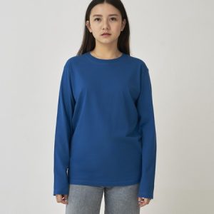 Kaos Polos Wanita Lengan Panjang Classic Blue