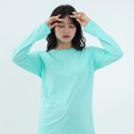 Kaos Polos Wanita Lengan Panjang Warna Mint