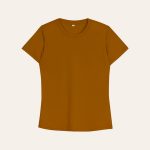 Kaos Polos Slimfit Wanita Warna Caramel