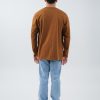 Kaos Polos Pria Lengan Panjang Warna Caramel - Gambar 3