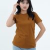 Kaos Polos Wanita Warna Caramel