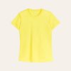 Kaos Polos Slimfit Wanita Warna Kuning Muda