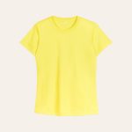 Kaos Polos Slimfit Wanita Warna Kuning Muda