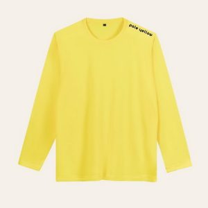 Kaos Polos Kuning Muda Lengan Panjang