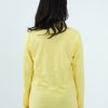 Kaos Polos Wanita Lengan Panjang Kuning Muda - Gambar 3