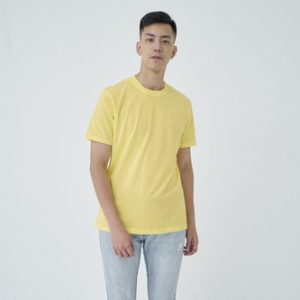 Kaos Polos Pria Kuning Muda