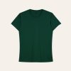 Kaos Polos Slimfit Wanita Warna Forest Green