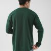 Kaos Polos Pria Lengan Panjang Forest Green - Gambar 3