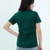 Kaos Polos Wanita Warna Forest Green - Gambar 3