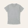 Kaos Polos Slimfit Wanita Warna Abu Silver