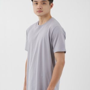 Kaos Polos Pria Abu Silver
