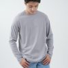 Kaos Polos Pria Lengan Panjang Abu Silver