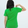 Kaos Polos Wanita Warna Hijau Fuji - Gambar 3