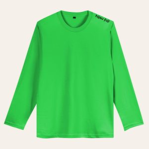 Kaos Polos Hijau Fuji Lengan Panjang