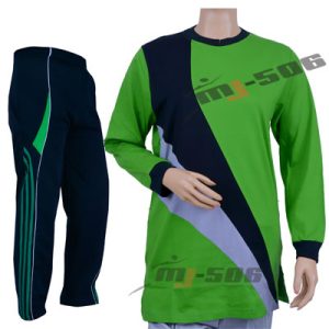 Baju Olahraga Muslimah Model Tunik Hijau Fuji