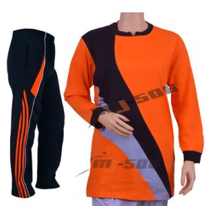 Baju Olahraga Muslimah Model Tunik Warna Orange