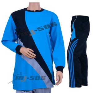 Baju Olahraga Muslimah Model Tunik Biru Turkis