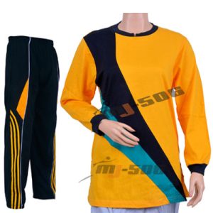 Baju Olahraga Muslimah Model Tunik Warna Kuning
