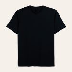 Kaos Polos V-Neck Hitam