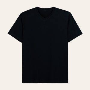 Kaos Polos V-Neck Hitam