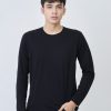 Kaos Polos Pria Lengan Panjang Warna Hitam