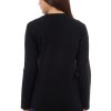 Kaos Polos Wanita Lengan Panjang Warna Hitam - Gambar 4