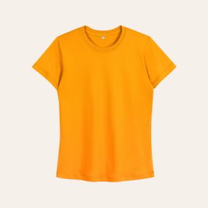 Kaos Polos Slimfit Wanita Warna Mustard