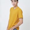 Kaos Polos Pria Warna Mustard - Gambar 2