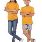 Kaos Polos Anak Warna Mustard