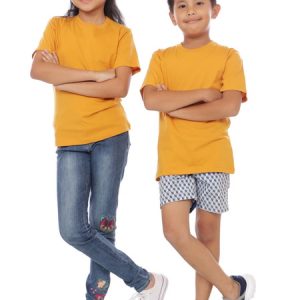 Kaos Polos Anak Warna Mustard