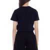 Kaos Polos Wanita Warna Biru Dongker - Gambar 3
