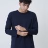 Kaos Polos Pria Lengan Panjang Warna Navy