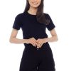 Kaos Polos Wanita Warna Biru Dongker