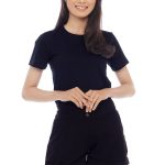 Kaos Polos Wanita Warna Biru Dongker