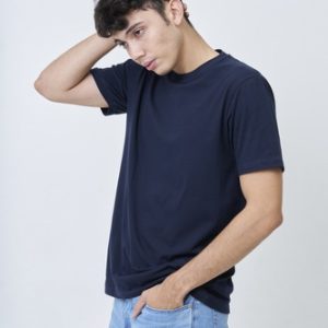 Kaos Polos Pria Biru Dongker