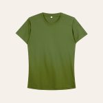 Kaos Polos Slimfit Wanita Warna Hijau Army