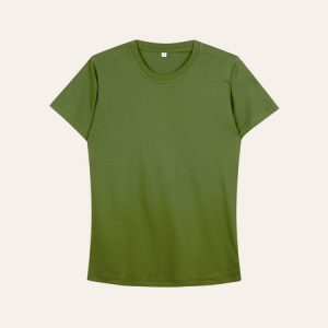 Kaos Polos Slimfit Wanita Warna Hijau Army