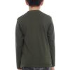 Kaos Polos Anak Lengan Panjang Hijau Army - Gambar 3