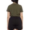 Kaos Polos Wanita Warna Hijau Army - Gambar 3