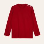 Kaos Polos Merah Lengan Panjang