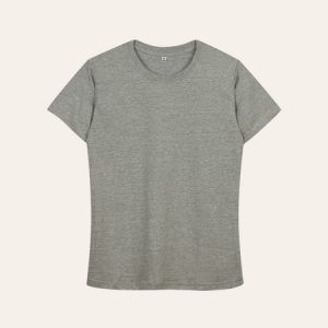 Kaos Polos Slimfit Wanita Warna Abu Misty