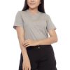 Kaos Polos Wanita Warna Abu Misty - Gambar 2