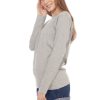 Kaos Polos Wanita Lengan Panjang Abu Misty - Gambar 3