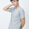 Kaos Polos Pria Abu Misty - Gambar 2
